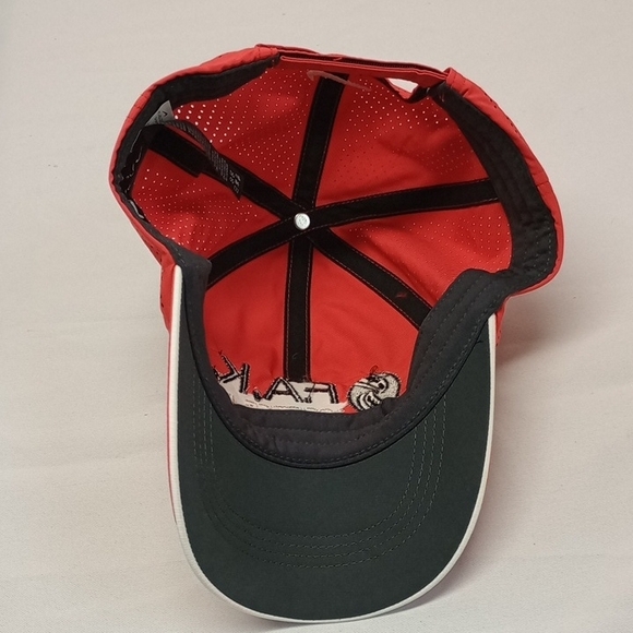 Adult Nike Dri-Fit Red and White Perforated Golf Cap OS with Tag - Picture 8 of 9